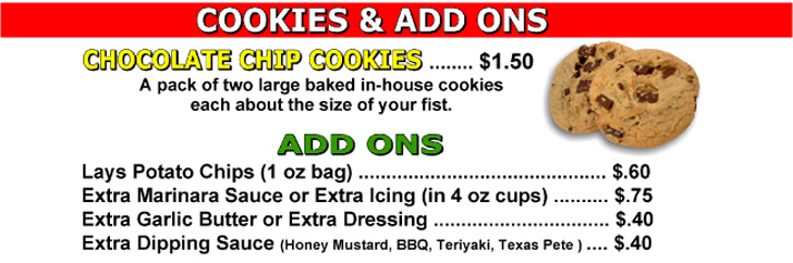 Cookies and Add Ons